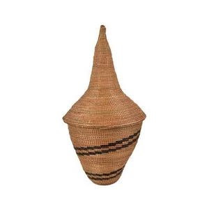 Tutsi Basket with Lid Rwanda - Picture 1 of 3