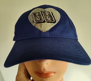 DALE EARNHARDT JR WOMANS HAT CAP SEQUIN 88 NEW ERA 9 TWENTY BLUE STRAPBACK  - Picture 1 of 8