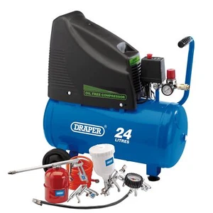 Draper 230V Oil Free Compressor and Air Tool Kit 90126 - Picture 1 of 1