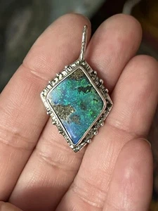 Australischer Boulder Opal Sterling Silber Anhänger - Bild 1 von 4
