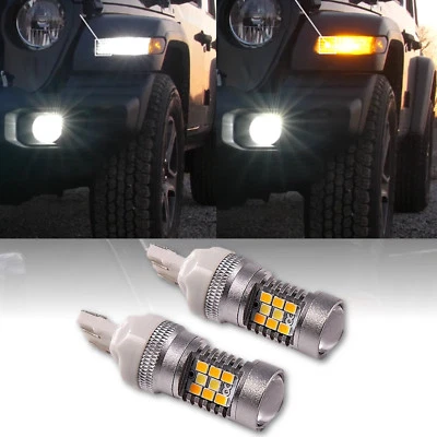 Par de bombillas LED de estacionamiento con señal de giro para Jeep JL Wrangler Sport 18-19 Foto 1 de 4