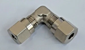 4 mm bis 4 mm Kompressionsgleich Winkelverschraubung Luft/Flüssigkeiten Menge 1   - Bild 1 von 1