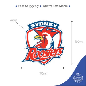 Sydney Roosters rugby league NRL sticker decal logo colour 100mmx100mm - Picture 1 of 1