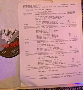 RADIO SHOW 1/20/89 ON THE RADIO: RICK ASTLEY FEATURE, WHITE LION, SHEENA EASTON - Picture 1 of 1