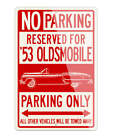 1953 Oldsmobile 98 Fiesta Convertible Parking Sign 2 Sizes Aluminum Made in USA