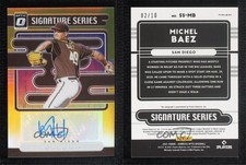2021 Panini Donruss Optic Signature Series Gold Prizm /10 Michel Baez Auto