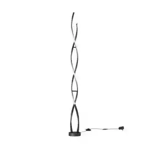 Artika Swirl 59 in. Black Modern 1-Light Dimmable Integrated LED Floor Lamp - Picture 1 of 9