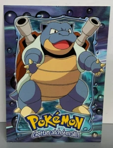 Pokemon Blastoise #09 E9 of 12 TV Animation Series Topps Blue Label 1999 - Picture 1 of 4