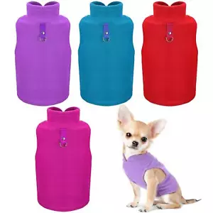 4 Dog Fleece Vests, Warm Pullover Hoodies for Small & Medium Dogs, 4 Colors - Picture 1 of 7