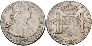 8 REALES CARLOS IV 1804 POTOSÍ P.J. - Picture 1 of 1