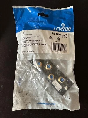 NEW LEVITON 5F100-6VF F CONNECTOR MOUNTING PLATE SAN 400 - Image 1 of 3