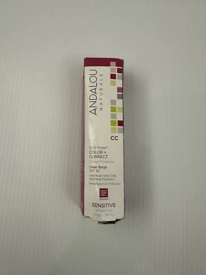 Andalou Naturals Sensitive 1000 Roses CC Color & Correct SPF 30 Sheer Beige 2 oz - Image 1 of 4