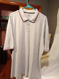Foot Locker Men's 3XL Polo Gray Short Sleeve Red White Blue Trim 0729 - Picture 1 of 7