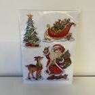 Vintage Christmas Santa Stickers 3D Raised Stickers Craft XMAS