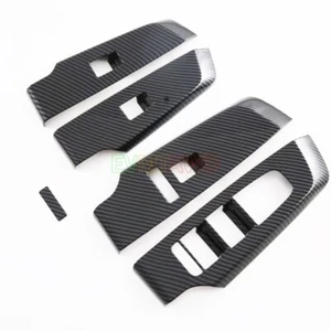 For Mitsubishi Outlander Carbon Car Window Control Panel Glass Lift Switch Cover - Bild 1 von 6