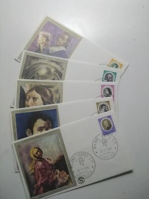 Italia:N°5 buste primo giorno di emissione affrancate. - Immagine 1 di 4