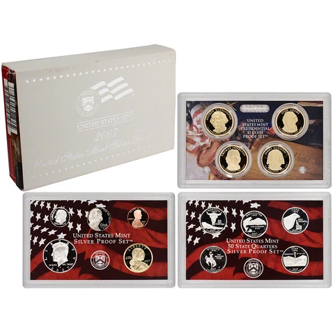2007 S US Mint Silver Proof Set in OGP Cover