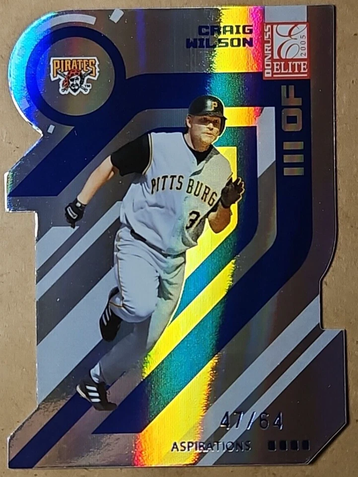 2005 Donruss Elite Aspirations No114 Крэйг Уилсон SN'd No47/64 Pittsburgh Pirates - Изображение 1 из 2