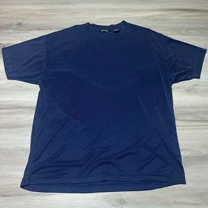 Bruno Shirt Mens XL Blue Short Sleeve Sueded Blank Retro Crewneck EUC - Picture 1 of 6