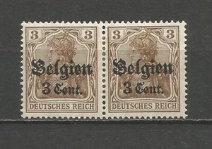 Deutsches Reich 1916 Belgien besetzung Mi 11 a II MH* pair - Bild 1 von 1