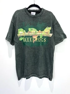 Camiseta De Colección Goos Australia M Verde Ácido Lavado Árbol Ranas Manga Corta Años 90 - Imagen 1 de 12