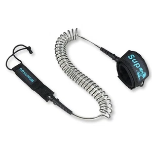 Coiled SUP Leash Premium Stand Up Paddle Board Leg Rope Wrist Strap Surfboard... - Picture 1 of 7