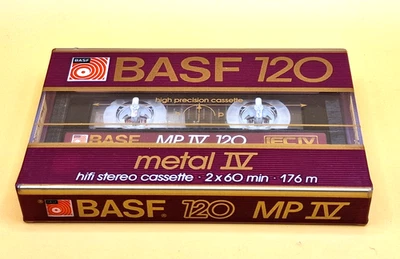 BASF METAL IV 120 MP 120 Blank Audio Cassette Tape (Sealed) NEW - Image 1 of 4