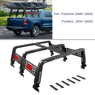 Cargo Truck Bed Rack with Bed Rails For Toyota Tacoma 2005-2023 Tundra 2014-2023 Foto 1 de 4
