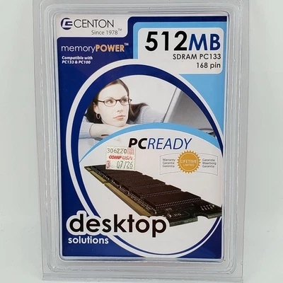 (SEALED) Centon 512 MB DIMM SDRAM Memory (512MBPC133) - Image 1 of 4
