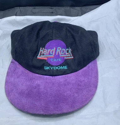 Rare Hard Rock Cafe SkyDome Cap Black Purple Turquoise 90s Snapback - Image 1 of 4