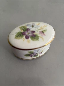 Small Bone China Lidded Trinket Box - Picture 1 of 3