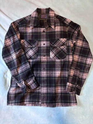 Винтажный Pendleton доска рубашка зеленый клетку петля воротник клапан карманы шерсти маленький - Изображение 1 из 4