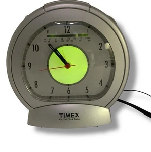 RADIO DESPERTADOR RADIO AM/FM TIMEX T317S DE COLECCIÓN LUZ ATENUADORA FÁCIL DE LEER ¡FUNCIONA! - Imagen 1 de 7
