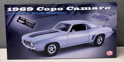 Chevrolet COPO Camaro 1969 Acme escala 1:18 - Dick Harrell A1805725 coche fundido a presión Foto 1 de 3