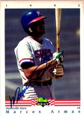 Marcos Armas Signed 1992 Classic Best Minor League - #134 Huntsville Stars - Image 1 of 2