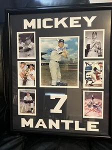 🔥🔥🔥Mickey Mantle Signed Framed & Matted Photo JSA COA Letter ⚾️Notarized🤩✨ - Picture 1 of 12