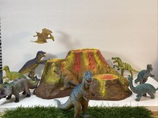 VTG 90s AAA Dinosaur Figure & UKRD Dinosaur Figure Bundle With RARE VOLCANO Lot