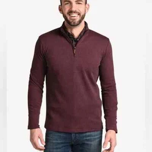 Mizzen+Main Men’s Rivington Pullover in Maroon Sz Small - Picture 1 of 8