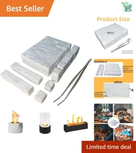 Tragbares Keramik Wolldocht Set für drinnen/draußen Tischplatte Feuerstelle Verwendung - Bild 1 von 8