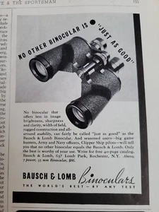 1938 Bausch and Lomb binoculares vintage anuncio original - Imagen 1 de 1