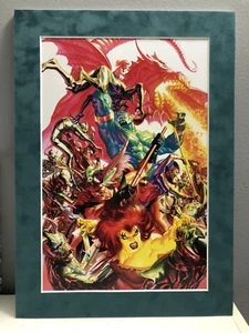 Cómics de dinamita con estampado enmarañado de gamuza con estampado enmarañado de Jack Kirby: Genesis/Mythics de Alex Ross - Imagen 1 de 1