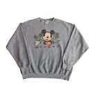 Vintage The Disney Store Mickey Mouse Faces Graphic Print Sweatshirt Mens L