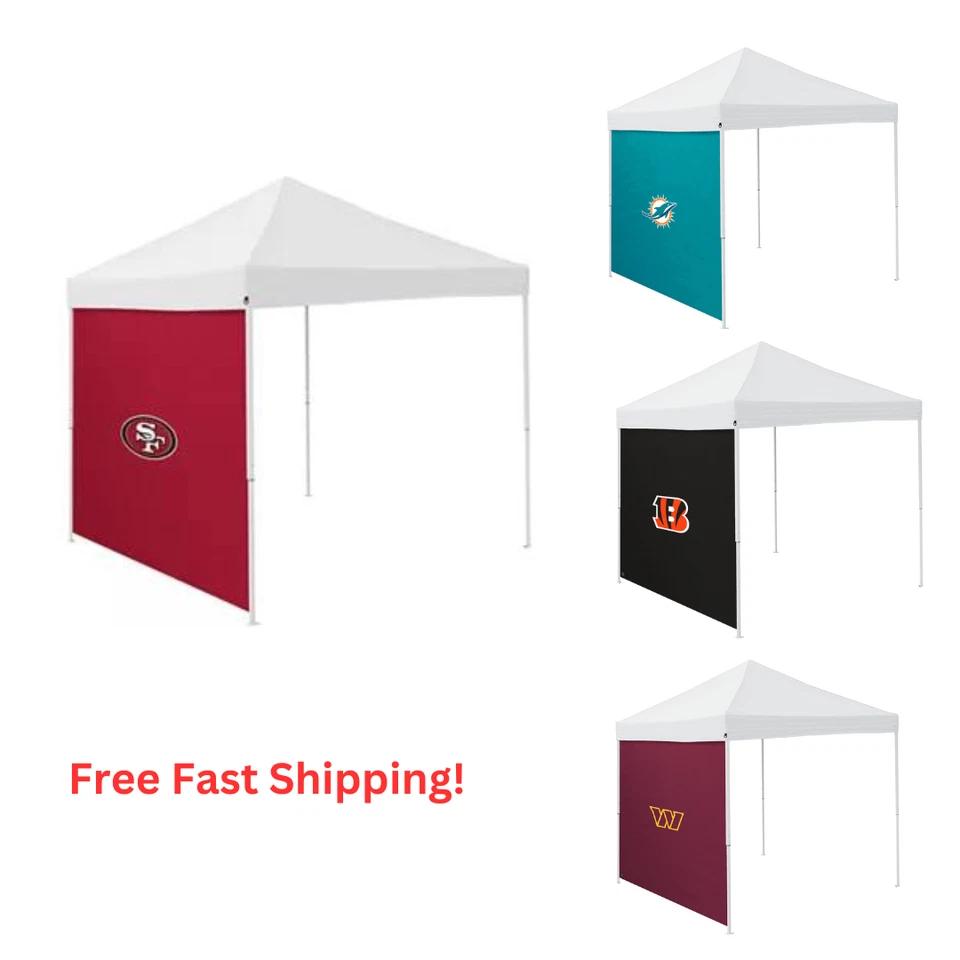 NFL Canopy Side Panel Tent 9'x6' Ft Logo Heavy Duty Shelter Pick Your Team - Image 1 of 1