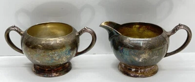 Crema y azucarero vintage Oneida Maybrook plateados Foto 1 de 4