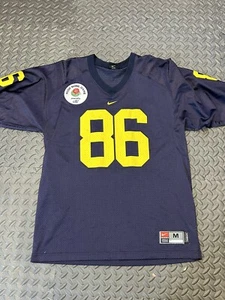 Nike Team Michigan Wolverines #86 Fußball Trikot Medium Rose Bowl Patch Navy - Bild 1 von 7