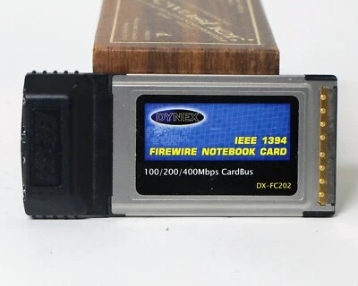 Dynex IEEE 1394 Firewire Notebook Card PC Card Modem 100/200/400Mbps Cardbus - Image 1 of 3