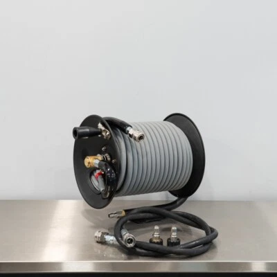 MTM HYDRO MTM Pressure Washer Hose Reel Kit | 100' Hose and 5' Jumper with QC