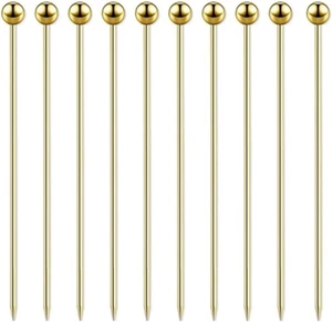 15 Pieces Stainless Steel Cocktail Picks Metal Martini Picks 4.3 Inch Gold - Picture 1 of 12