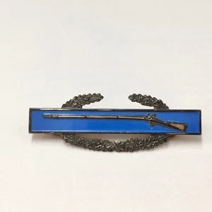 WWII Army Combat Infantry Badge Sterling Silver 3" Clutchback-#1 - Picture 1 of 5