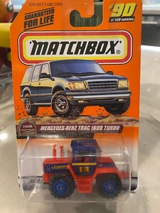 1999 Mercedes-Benz Trac 1600 Turbo #90 Blue/red Matchbox 36298 Farm series 18 - Picture 1 of 1